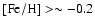 ${\rm [Fe/H]} > \sim -0.2$