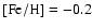 ${\rm [Fe/H]} = -0.2$