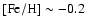${\rm [Fe/H]} \sim -0.2$