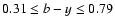 $0.31 \leq b-y \leq 0.79$