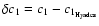 $\delta c_{1} = c_{1} - c_{1_{\rm Hyades}}$
