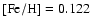 ${\rm [Fe/H]}=0.122$