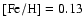 ${\rm [Fe/H]} = 0.13$