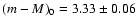 $(m-M)_{0} = 3.33 \pm 0.06$