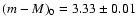 $(m-M)_{0} = 3.33 \pm 0.01$