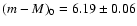 $(m-M)_{0} = 6.19 \pm 0.06$