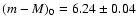 $(m-M)_{0} = 6.24 \pm 0.04$