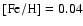 ${\rm [Fe/H]} = 0.04$
