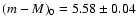 $(m-M)_{0} = 5.58 \pm 0.04$