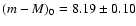 $(m-M)_{0} = 8.19 \pm 0.10$