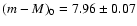 $(m-M)_{0} = 7.96 \pm 0.07$