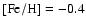 ${\rm [Fe/H]} = -0.4$