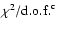 ${\chi}^2/{\rm d.o.f.}^{{\rm c}}$