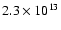 $2.3 \times 10^{13}$