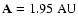 ${\bf A}=1.95~\rm AU$