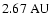 $2.67~\rm AU$