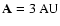 ${\bf A}=3~\rm AU$
