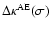 $\Delta\kappa^{\rm AE}(\sigma)$