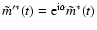 $\tilde m'^*(t) = {\rm e}^{{\rm i}\alpha} \tilde m^*(t)$
