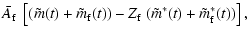 $\displaystyle \bar A_{\rm f}~\left[(\tilde m(t)+\tilde m_{\rm f}(t))
-Z_{\rm f}~(\tilde m^*(t)+\tilde m_{\rm f}^*(t))\right],$