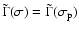 $\tilde\Gamma(\sigma)=\tilde\Gamma(\sigma_{\rm p})$