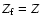 $Z_{\rm f}=Z$