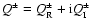 $Q^\pm = Q^\pm_{\rm R}+{\rm i}Q^\pm_{\rm I}$
