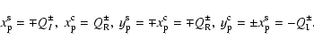 \begin{displaymath}x_{\rm p}^{\rm s} = \mp Q^\pm_I, ~ x_{\rm p}^{\rm c}=Q^\pm_{\...
...},
~ y_{\rm p}^{\rm c} =\pm x_{\rm p}^{\rm s}= -Q^\pm_{\rm I}.
\end{displaymath}