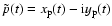 $\tilde p(t)=x_{\rm p}(t)-{\rm i}y_{\rm p}(t)$
