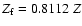 $Z_{\rm f}=0.8112~Z$