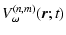 $\displaystyle V_{\omega}^{(n,m)}({\vec r};t)$