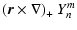 $\displaystyle ({\vec r}\times\nabla)_+~Y_n^m$