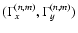 $(\Gamma_x^{(n,m)},\Gamma_y^{(n,m)})$