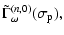 $\displaystyle \tilde\Gamma^{(n,0)}_\omega(\sigma_{\rm p}),$