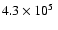 $4.3\times 10^5~$