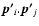 $\vec{p'}_i.\vec{p'}_j$
