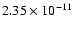 $2.35\times10^{-11}$