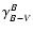 $\gamma_{B-V}^B$