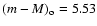$(m-M)_{\rm o}= 5.53$
