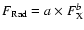 $F_{\rm Rad} = a \times
F_{\rm X}^{b}$