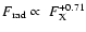$F_{\rm rad} \propto~F_{\rm
X}^{+0.71}$