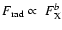 $F_{\rm rad}
\propto~F_{\rm X}^{b}$