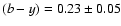 $(b-y)=0.23\pm 0.05$