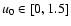 $u_0 \in
[0,1.5]$