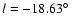 $l=-18.63\hbox{$^\circ$ }$