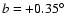 $b=+0.35\hbox{$^\circ$ }$