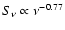 $S_{\nu}\propto \nu^{-0.77}$