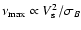 $\nu_{{\rm max}} \propto V_{{\rm s}}^{2}/\sigma_{B}$