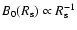 $B_0(R_{{\rm s}}) \propto R_{{\rm s}}^{-1}$