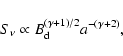 \begin{displaymath}S_{\nu} \propto B_{{\rm d}}^{(\gamma +1)/2}a^{-(\gamma+2)},
\end{displaymath}